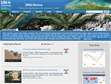 Tablet Screenshot of grid.unep.ch